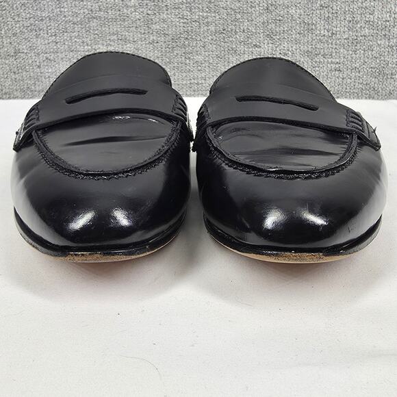 J.CREW ACADEMY SLIP-ON PENNY-LOAFER MULES – BLACK PATENT LEATHER – SIZE 7.5 - Picture 6 of 11